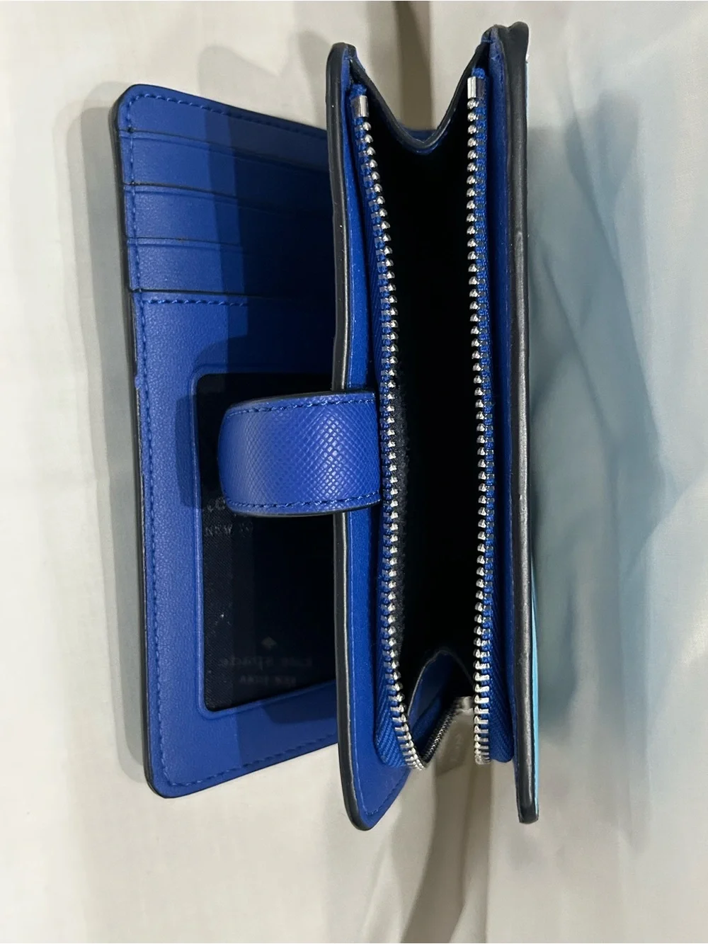 kate spade Blue Multi-Stripe Compact Wallet